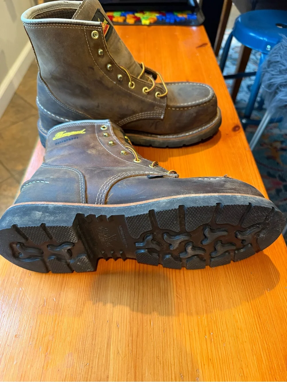 Thorogood 1957 Series Waterproof Men's Brown Work Boots, sz 10.5